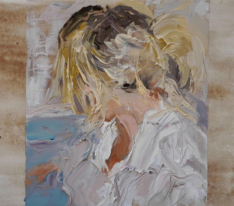 bathe in it oil and blood on paper 2026 5''x5'' on hold