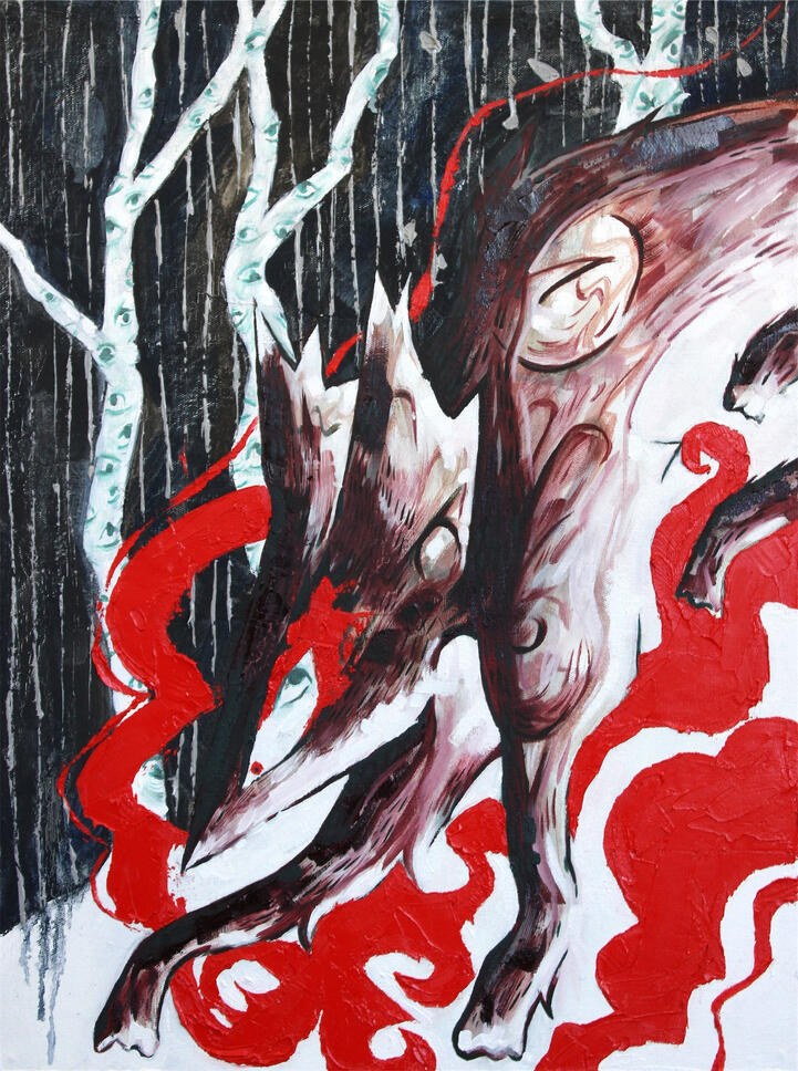 paranoia muse ambition 2025 oil on canvas 18''x24'' $130