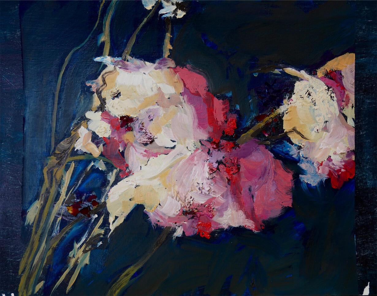 smoking 2026 oil on panel 12''x8'' on hold